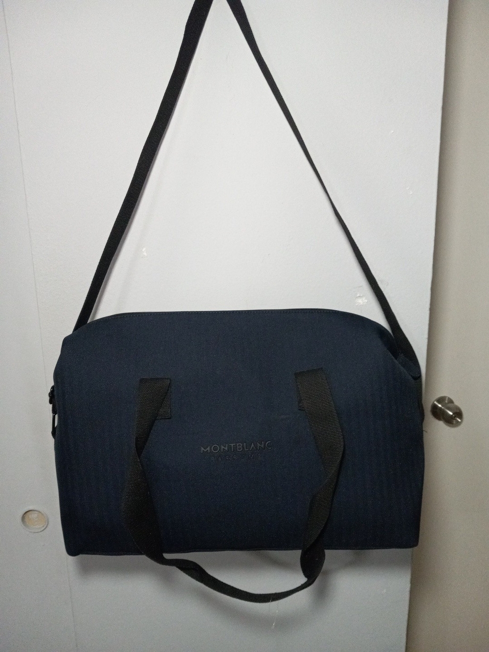 Montblanc Men's Navy Travel Duffel Bag